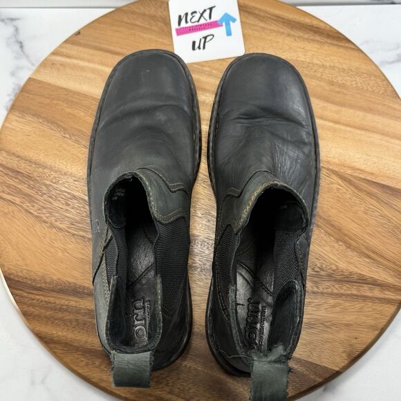 Men’s sz 11.5-Born Hemlock Boots Black Leather Chelsea Pull On Dress Casual Work - Picture 8 of 10